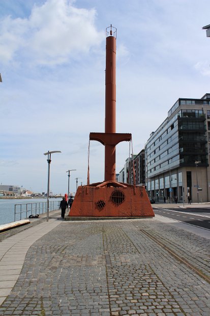 Old Mooring structure on the Liffey in Dublin